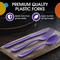 Exquisite Polished Plastic Silverware – 150 Pcs Heavy Duty Cutlery Set – 50 Each of Forks, Knives & Spoons – Disposable Utensil Set for Parties, Events & Catering – Flatware Set by Party Solids